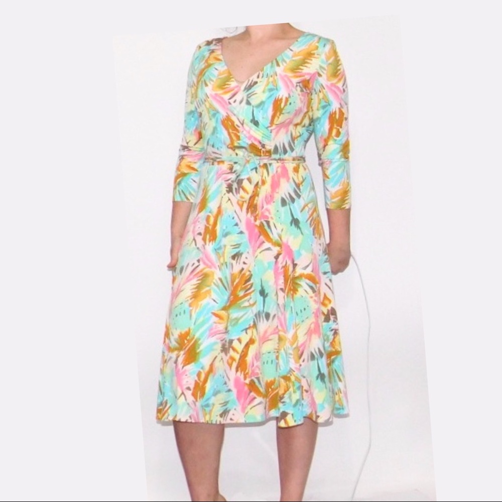 Suzi Chin Maggie Boutique floral faux wrap dress
